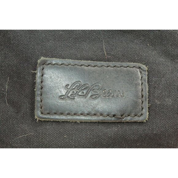 LL Bean Unisex Heritage Waxed Canvas Messenger Bag Black - Picture 2 of 15